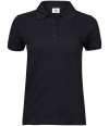 T1401 1401 Tee Jays Ladies Heavy Cotton Piqué Polo Shirt Black colour image